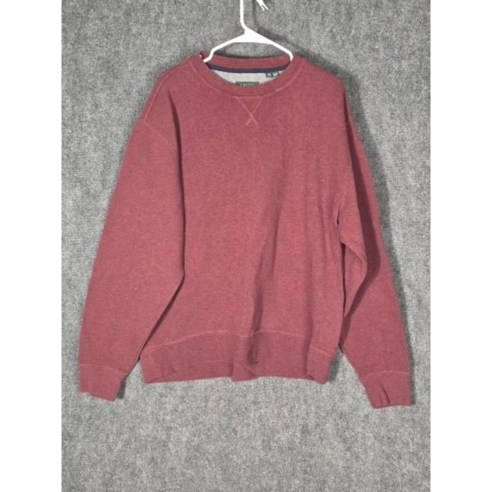 Orvis Men Burgundy Crewneck Sweatshirt Pullover Long Sleeve XL Cotton Blend